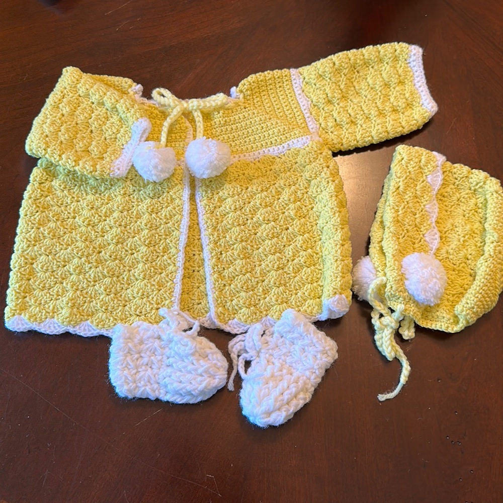 Baby Handmade Heirloom Sweater Set